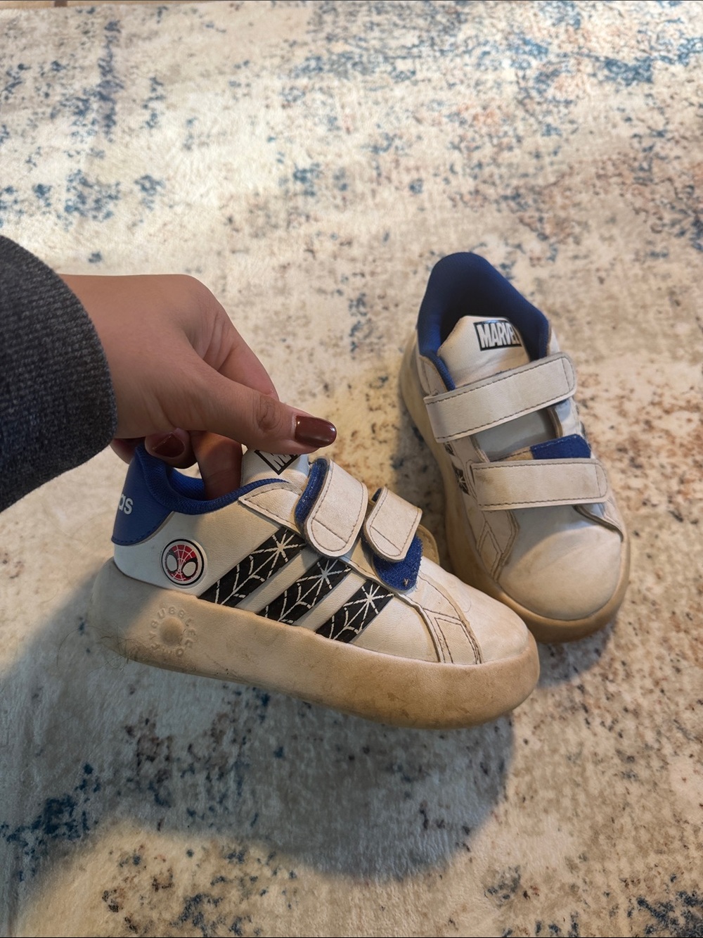 Adidas Spider-Man marvel Kids Sneakers with Hook-and-Loop Straps